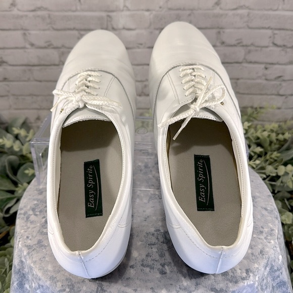 Easy Spirit “Motion” White Leather Round Toe Flex-Comfort Oxfords WMS 12M🤍GUC - Picture 7 of 12
